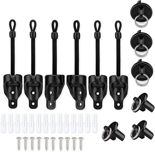 Miniatura 9 de Piezas de repuesto Bungee y tapa de extremo negro, resistencia a la intemperie, para Coolaroo Exterior Roller Shade, parasol para exteriores