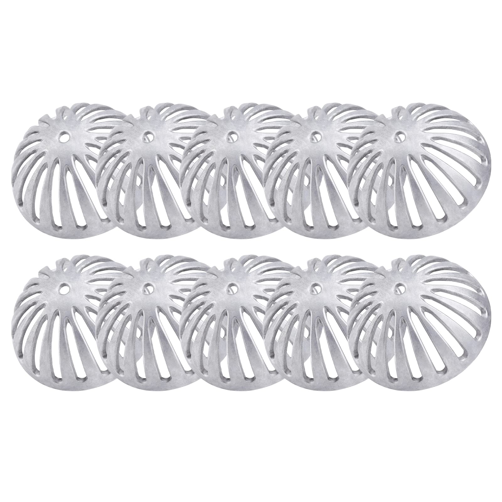10 Pack Floor Sink Strainer Floor Drain Strainer Heavy Duty Aluminum Dome Sink Drain Strainer Floor Drain Cover for Kitchen, Bar, Outdoor Garden or Bath 5-1/4" Diameter x 2-1/4"H