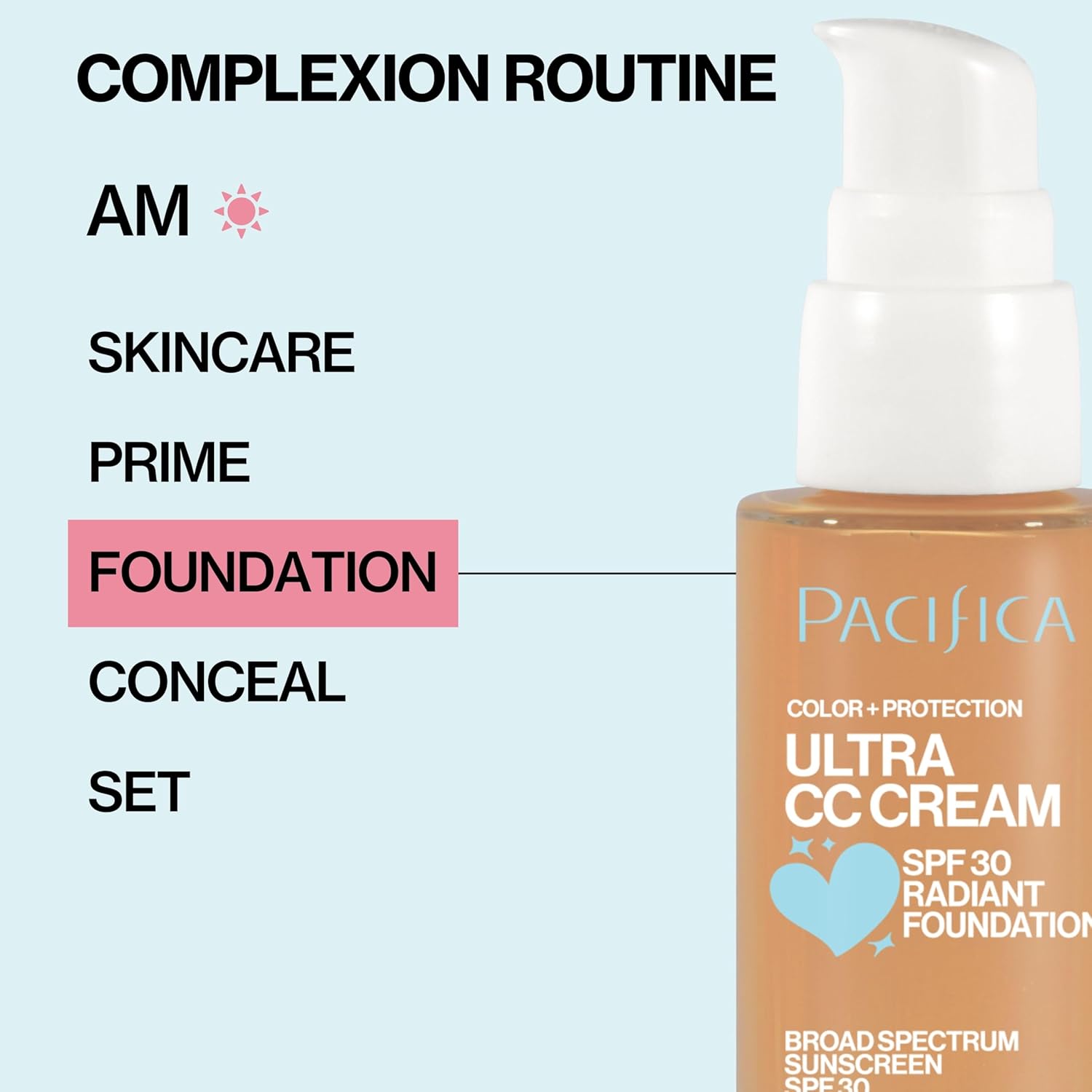 Pacifica Ultra CC Cream Radiant Foundation SPF 17 - Warm/Medium – Medium Coverage Color Correcting Cream, Dewy Finish, Mineral SPF, 1 oz - Image 16
