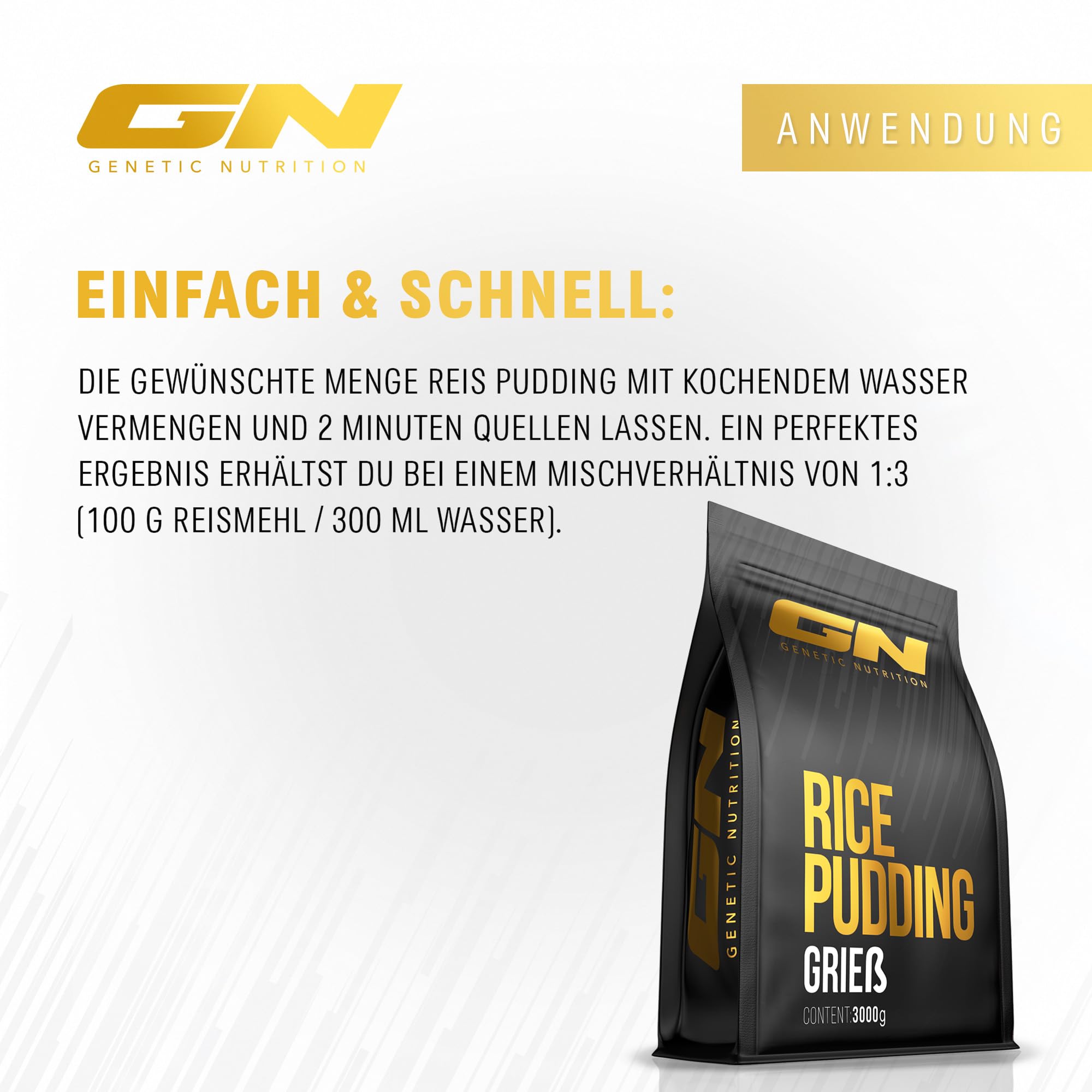 GN Laboratories Rice Pudding Grieß Proteinpudding Zuckerfrei Low-Carb 3000g Beutel