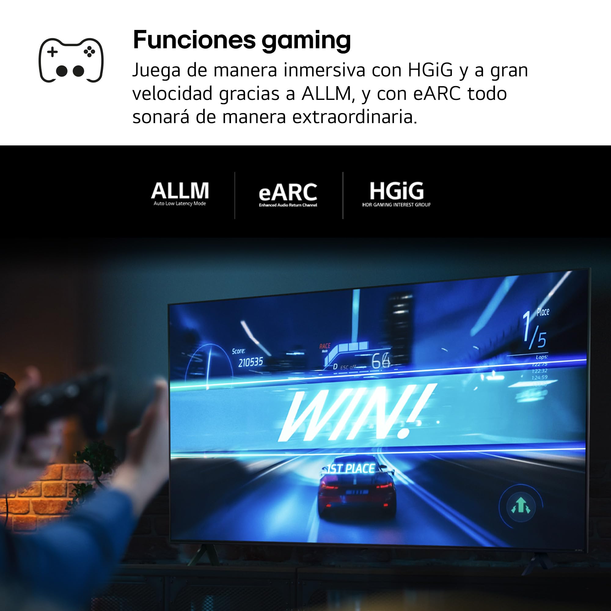 LG 43NANO81T6A 43", 4K NANOCELL, Smart TV, HDR10, WebOS24, Serie 81, Procesador Potente e Inteligente, Dolby Digital Plus, Gaming, Alexa/Google Assistant, Negro