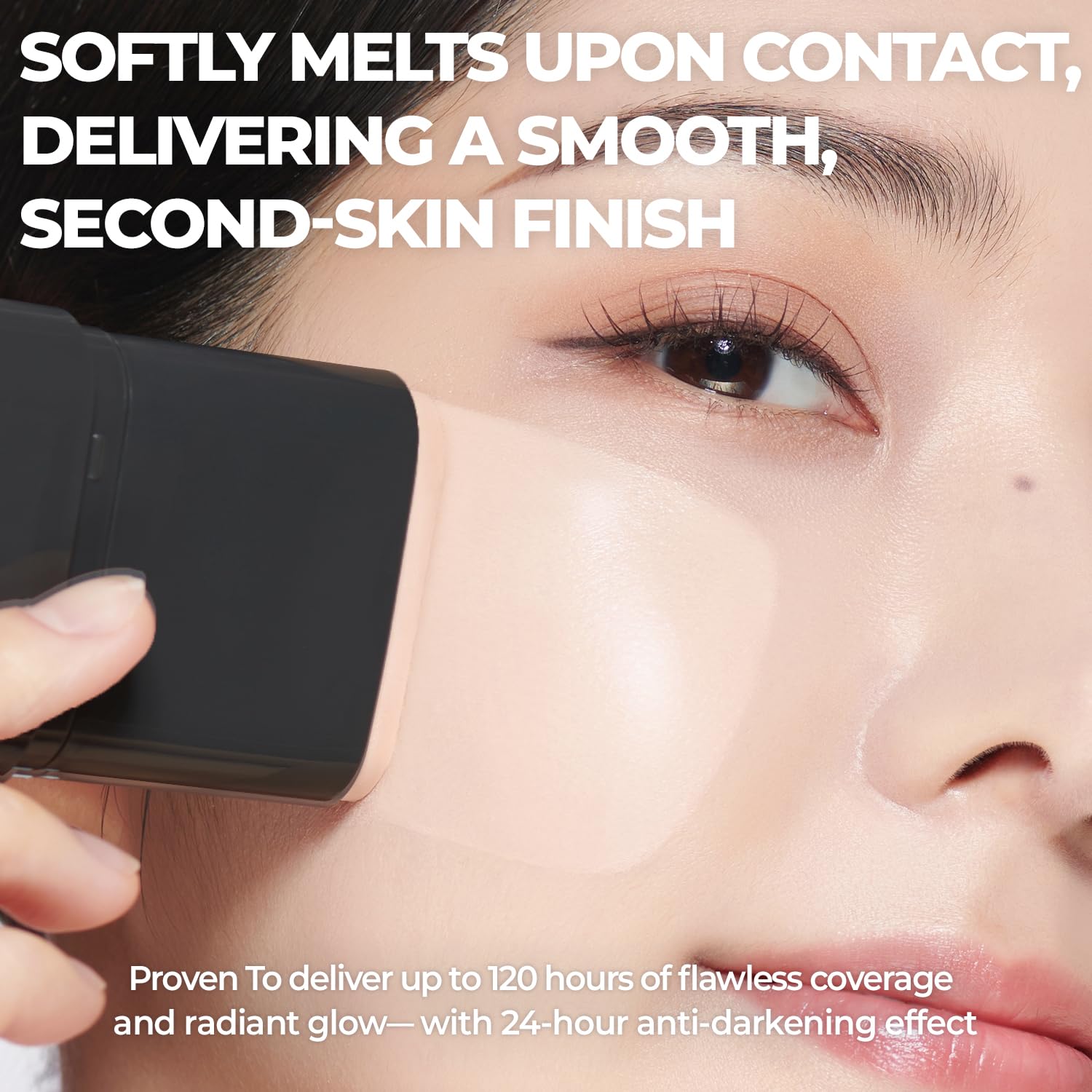 Mega Fit Master Glow Stick Foundation with Brush, 120H Long Lasting Radiant Coverage, All-in-One Stick for Easy Application, K-Beauty, Shade 23, 0.56oz (02 Sand Beige)