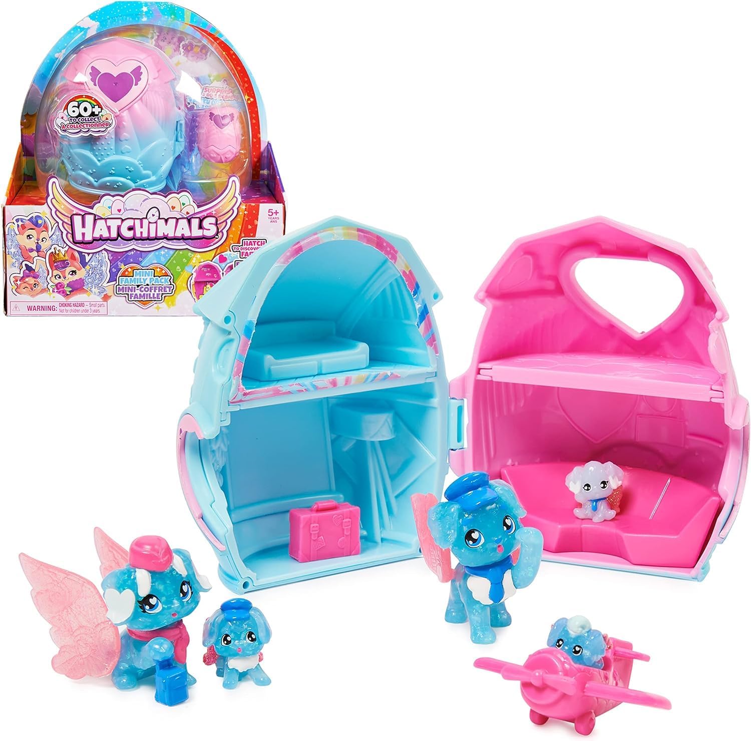 Toys Uncle Hatchimal Surprise (Family Pack Home Playset with 3 Characters and up to 3 Surprise Babies)