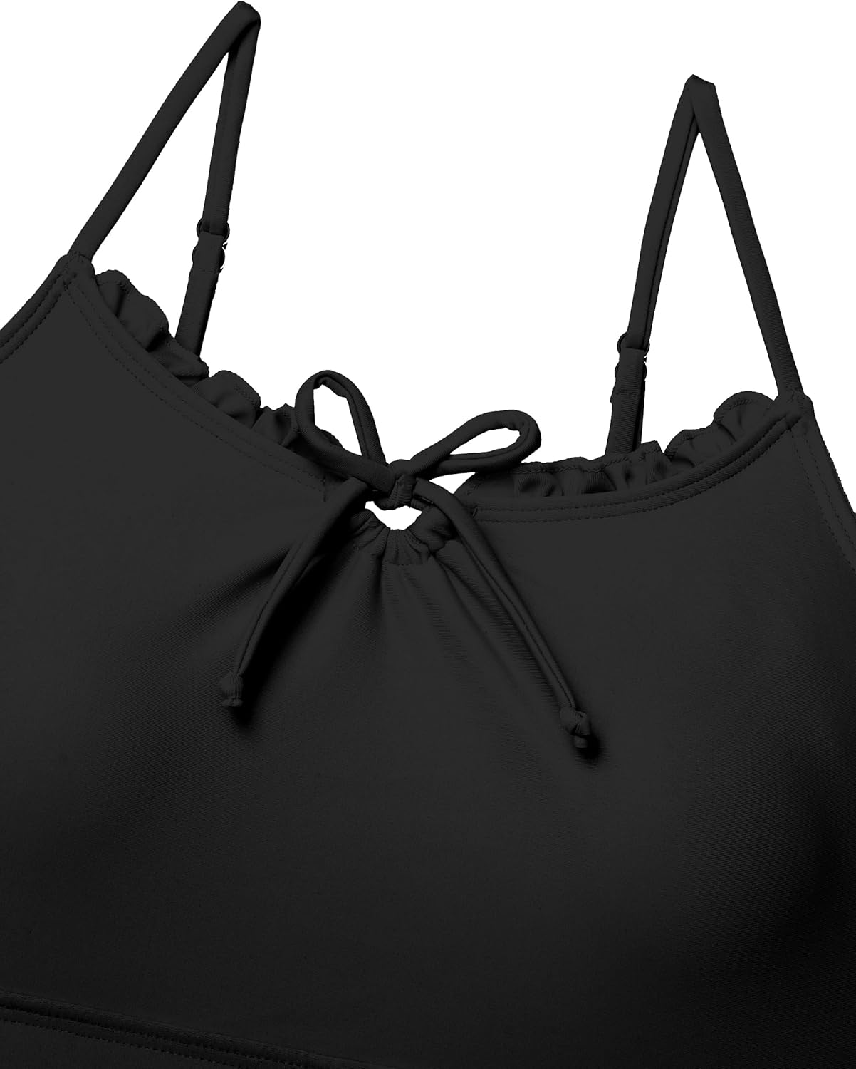 DONWEN Girls Tankini Swimsuit 2 Piece Side Drawstring Tropical Print Bow Tie-Up Girl Bathing Suit for 9-16Y - Image 7