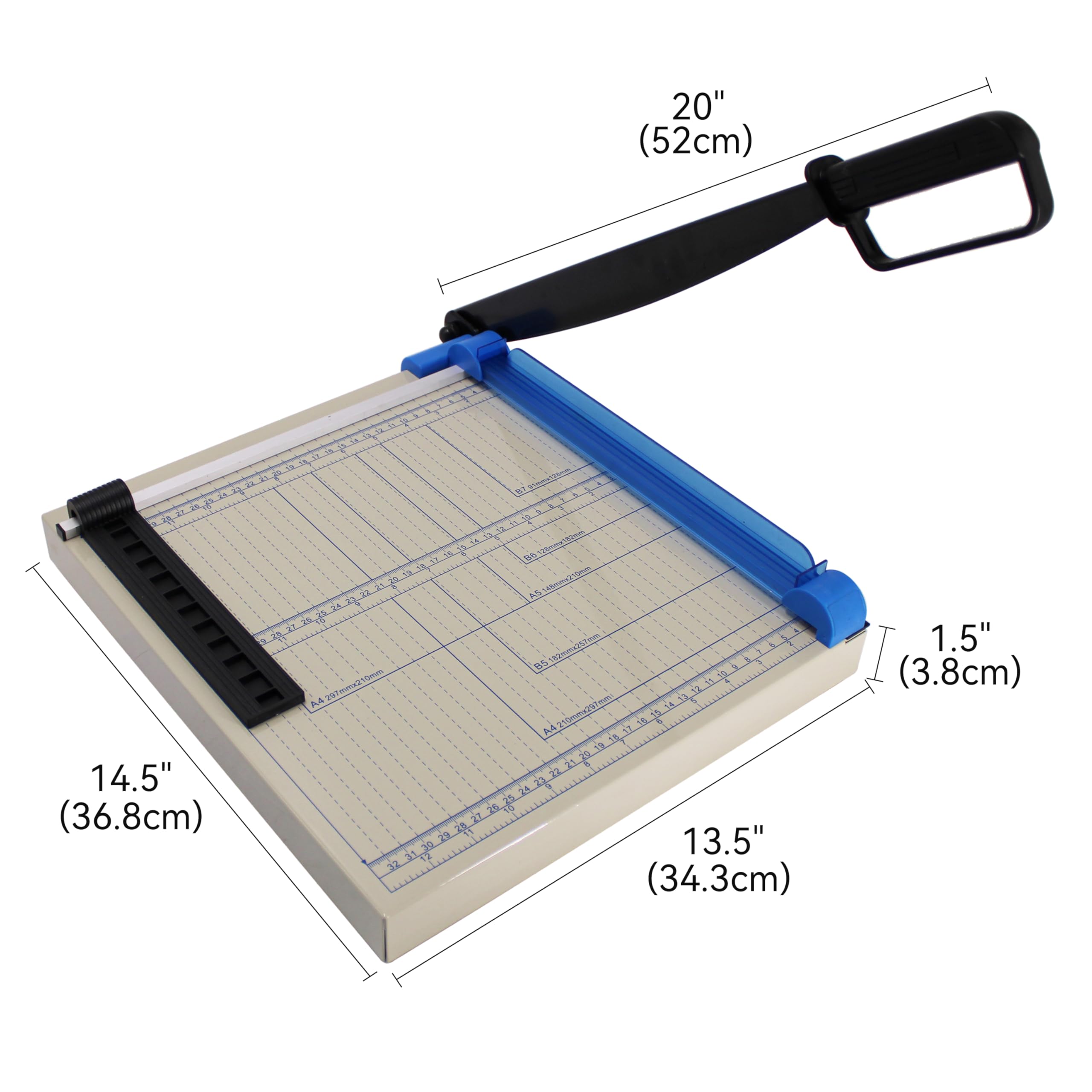 Bonate 30,5 cm A4 Papierschneider, Mehrzweck-Trimmer für Kupferblech, Leder, Kunststoff, Eisenblech, Vliesstoff, 12 Blatt, 80 Gramm Papier