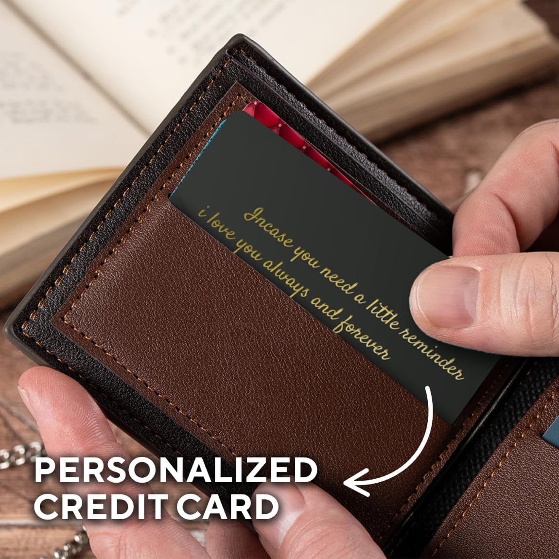 Personalized Wallet for Men Custom Bifold Leather Wallet, Engraved Gifts for Him, Customizable Wallet with Name, Anniversary, Unique Men’s Gift - Image 5