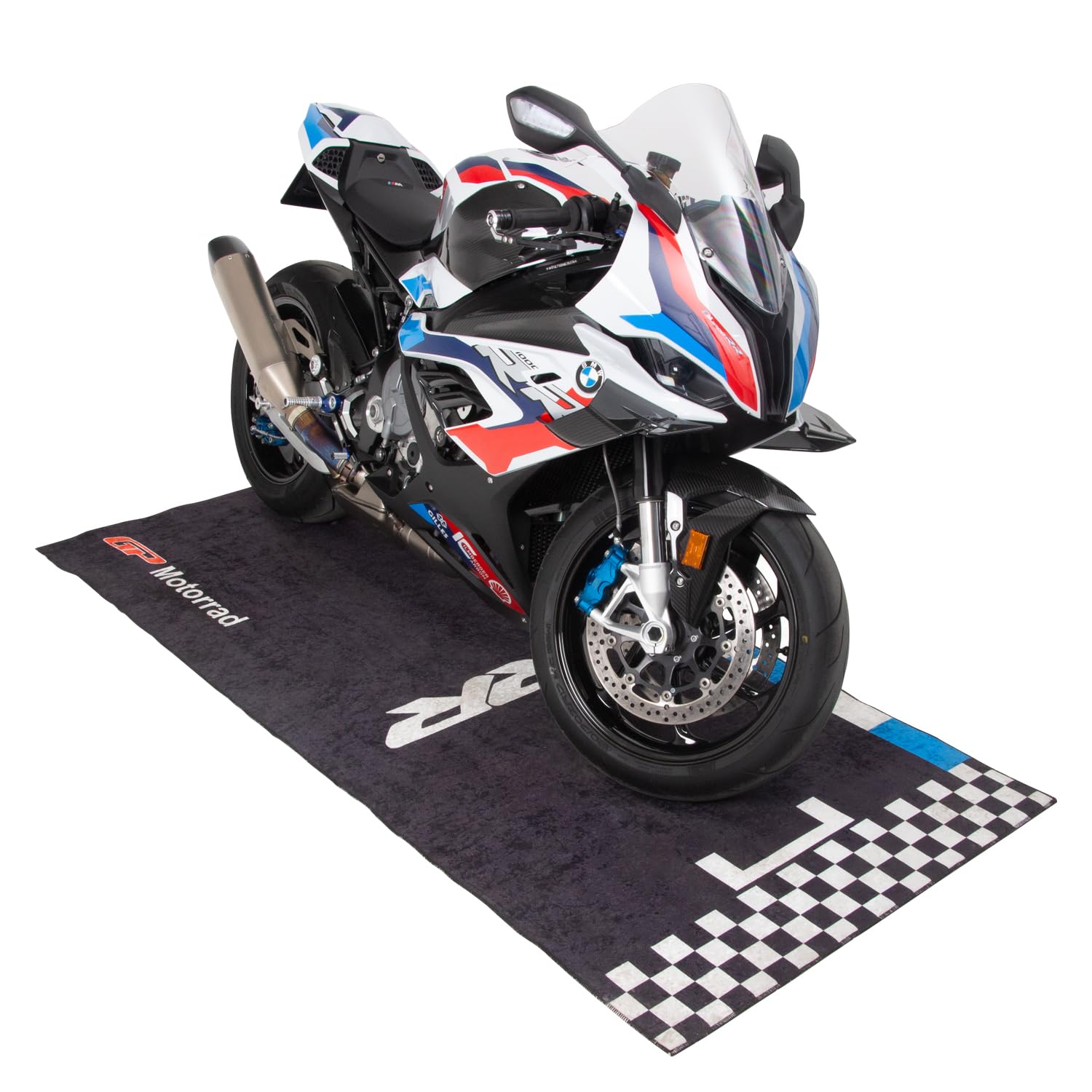 GP Kompozit Tapis de moto universel noir et bleu pour RR