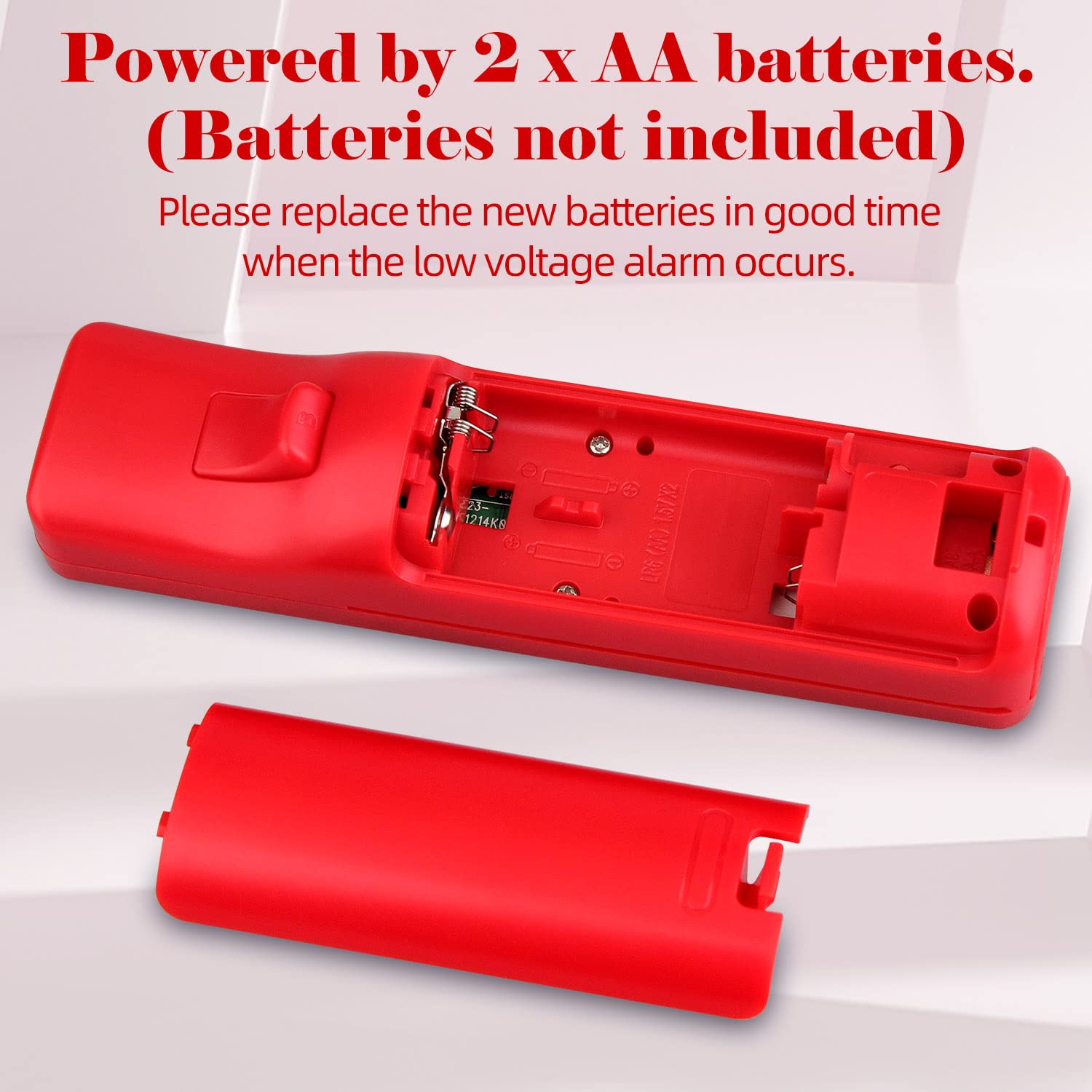 OSTENT Télécommande de capteur de mouvement + Combo Nunchuck filaire Compatible pour Nintendo Wii Console Couleur Rouge
