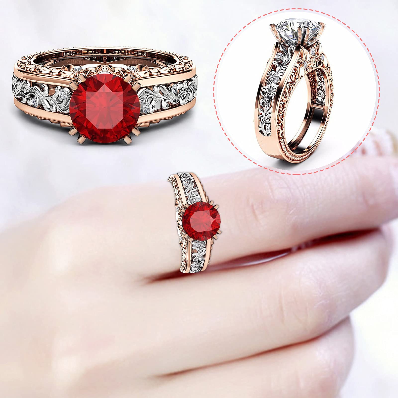 アクセサリー Bonanza Paris / Mrs. Red Ring (size:50) BONANZA PARIS – Liebstayn