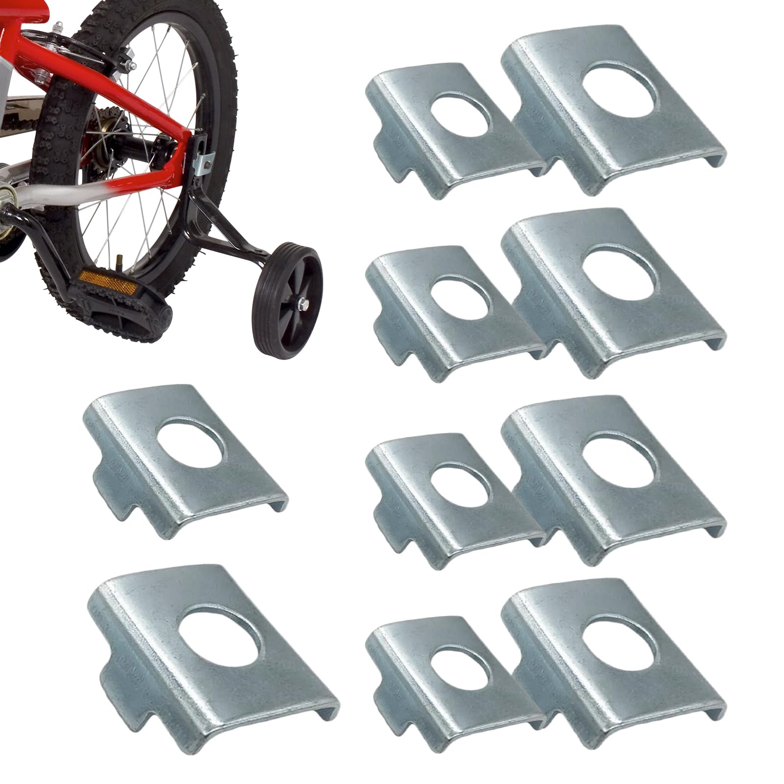 Kids Bike Stabilisers - Stabilizers Mounted Kit, Bike Stabiliser Support | Bikes Locating Mount Plate Gasket For Children Toddler Training Practice Biking Cycling Skill Development