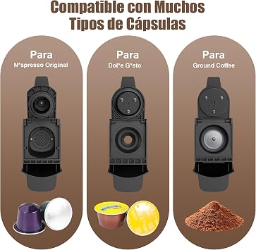 3 in 1 Capsule Coffee Maker for Nespresso Original/for Dolce Gusto/Powder
