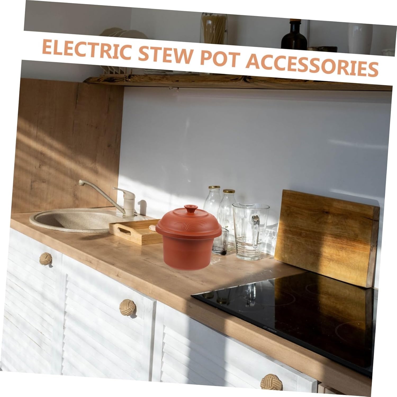 Slow Cooker Ceramic Insert Liner Reusable Multi-function Pot Liner for Daily Use High-temperature Resistant Easy to Install and Clean Anti-scratch Design Capacity