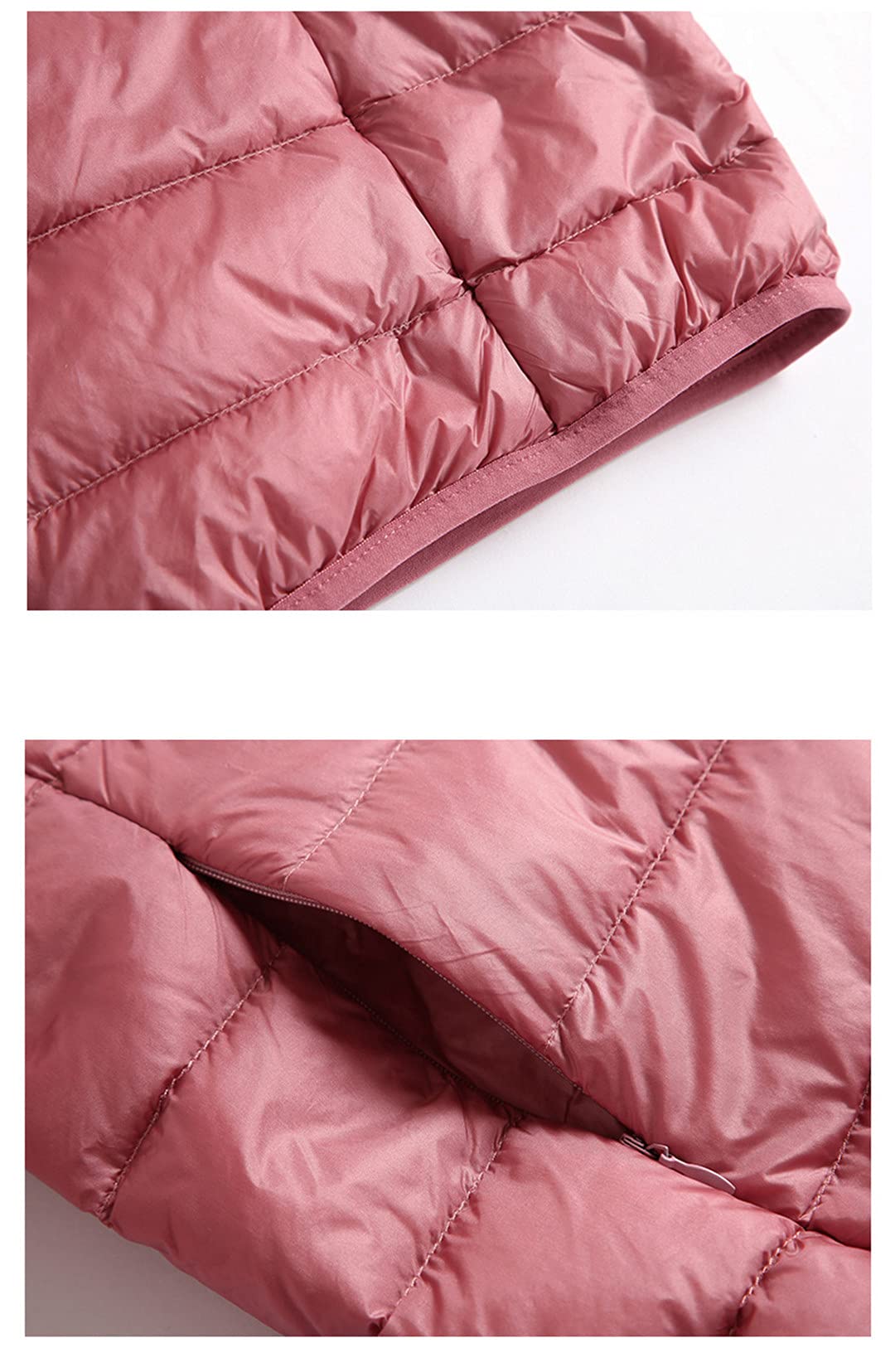 Doudoune fine en duvet de canard blanc ultra léger pour femme