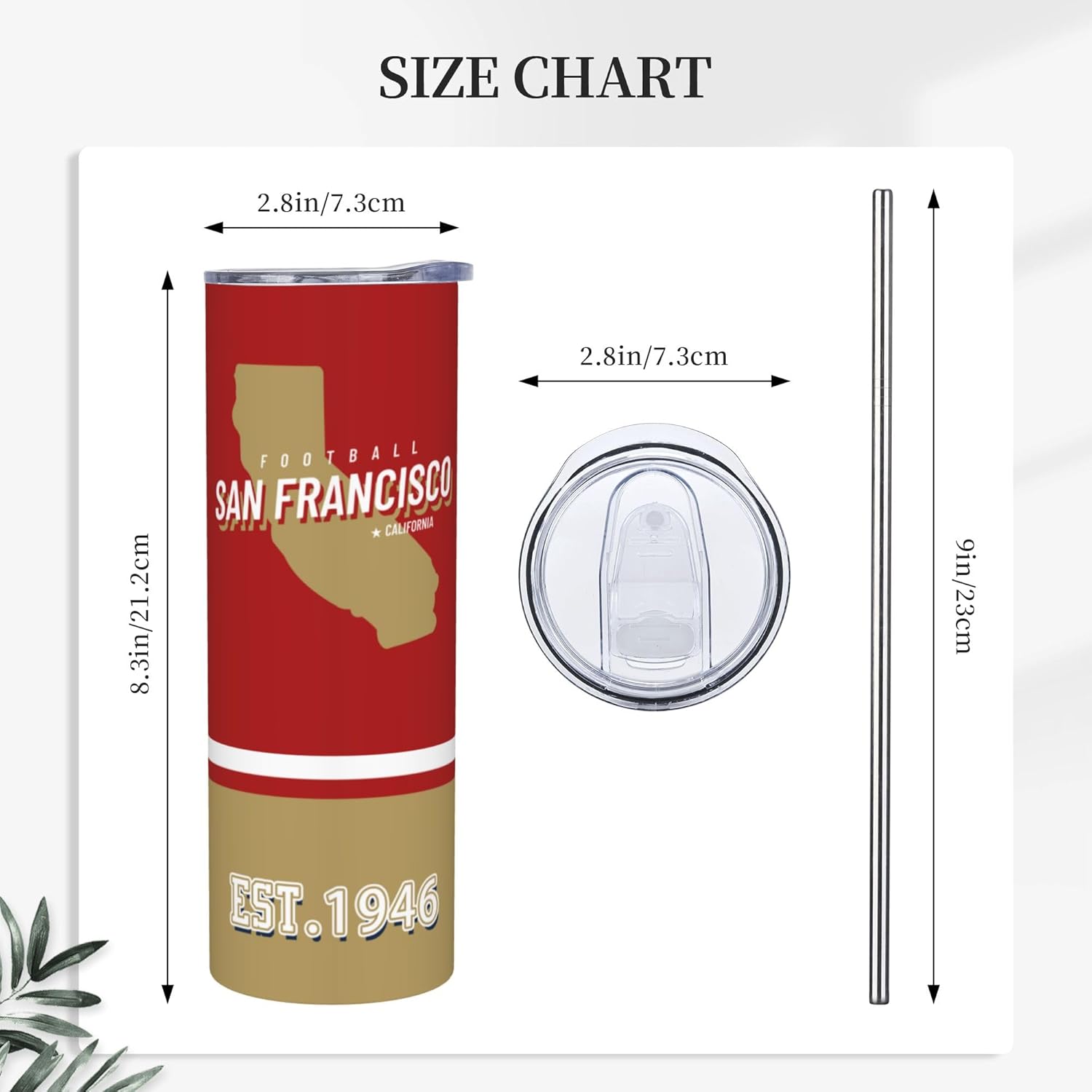 Tumbler 20oz Straight Skinny Car Cups With Insulated Cup Sleeve Portable Handle, Sports Travel Coffee Mug, Stainless Steel, Insulated,Classic Collection Gifts for Men Women Fans - Image 3