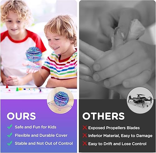 Miniatura 6 de Juguetes de bola de orbe volador mejorados, juguete de mosca voladora, globo cósmico, boomerang mágico, spinner, drone de mano, órbita, juguetes
