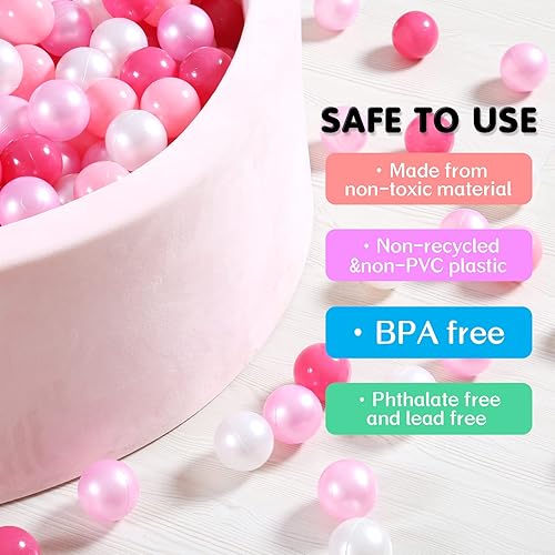 Miniatura 4 de Bolas de plástico para hogueras de bolas sin ftalatos sin BPA, 100 unidades de 2.2 pulgadas, juego para niños pequeños para jugar tienda de campaña
