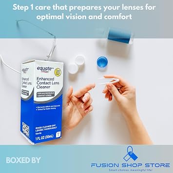 Hard Contact Lens Cleaner- Conditioning Solution Step 1, 1 fl oz (Pack of 1), Boxed By Fusion Shop Store