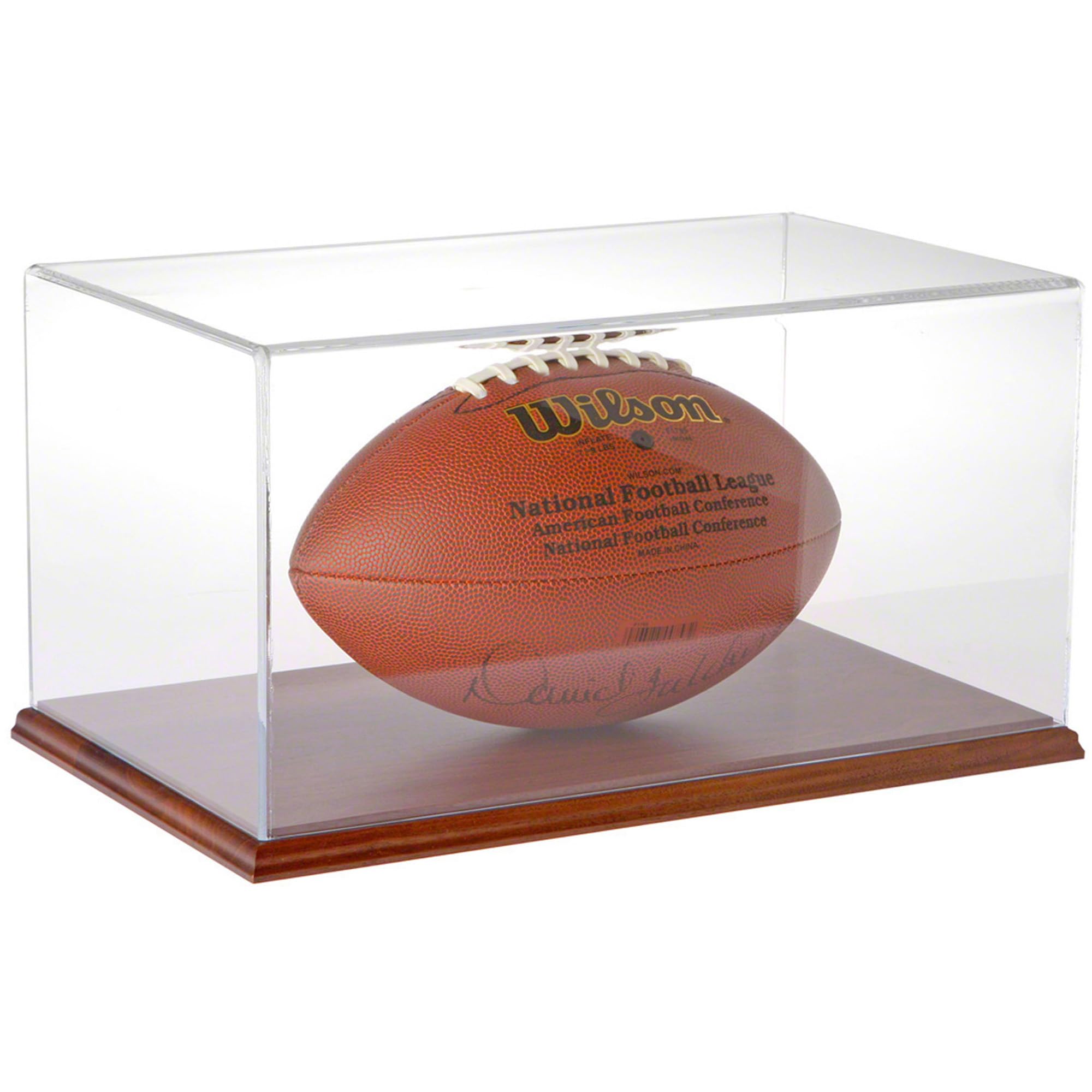 Plymor Clear Acrylic Display Case with Hardwood Base, 16