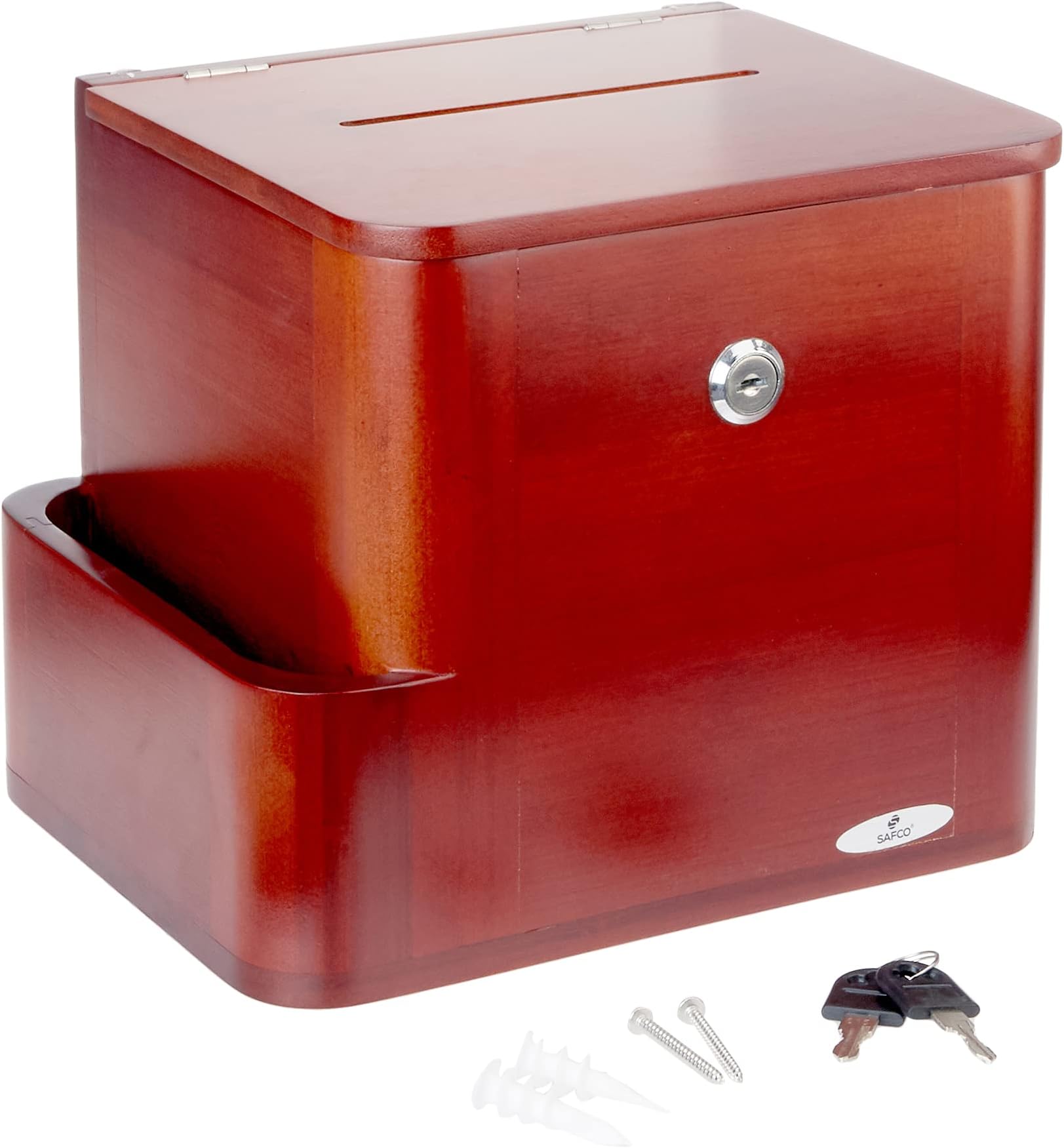 SafcoBamboo Suggestion Box with 2 Keys