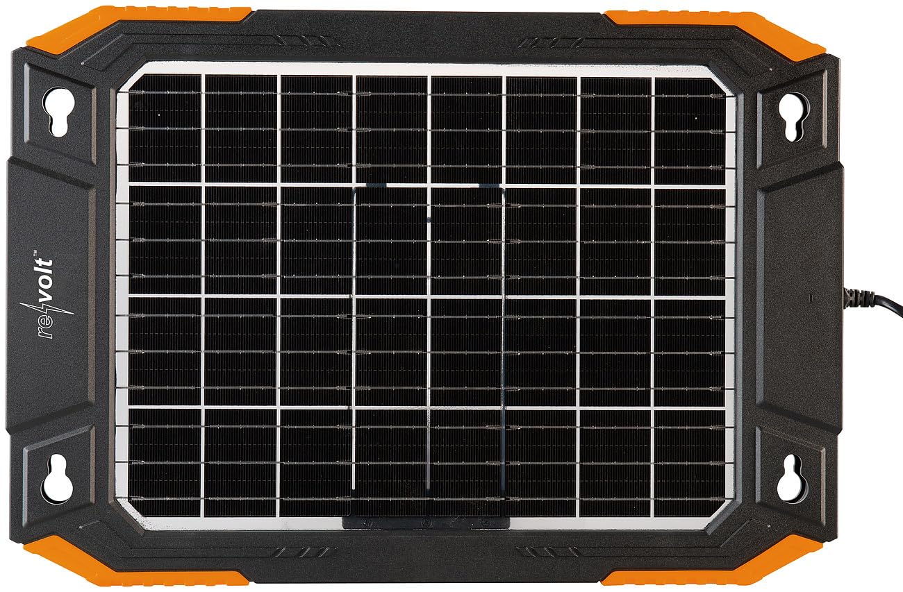 revolt Solarlader: Bifaziales Solar-Ladegerät für Kfz-/Wohnmobil-Batterien, 12 V, 13 Watt (Solar Batterieladegerät, Auto, Winter)