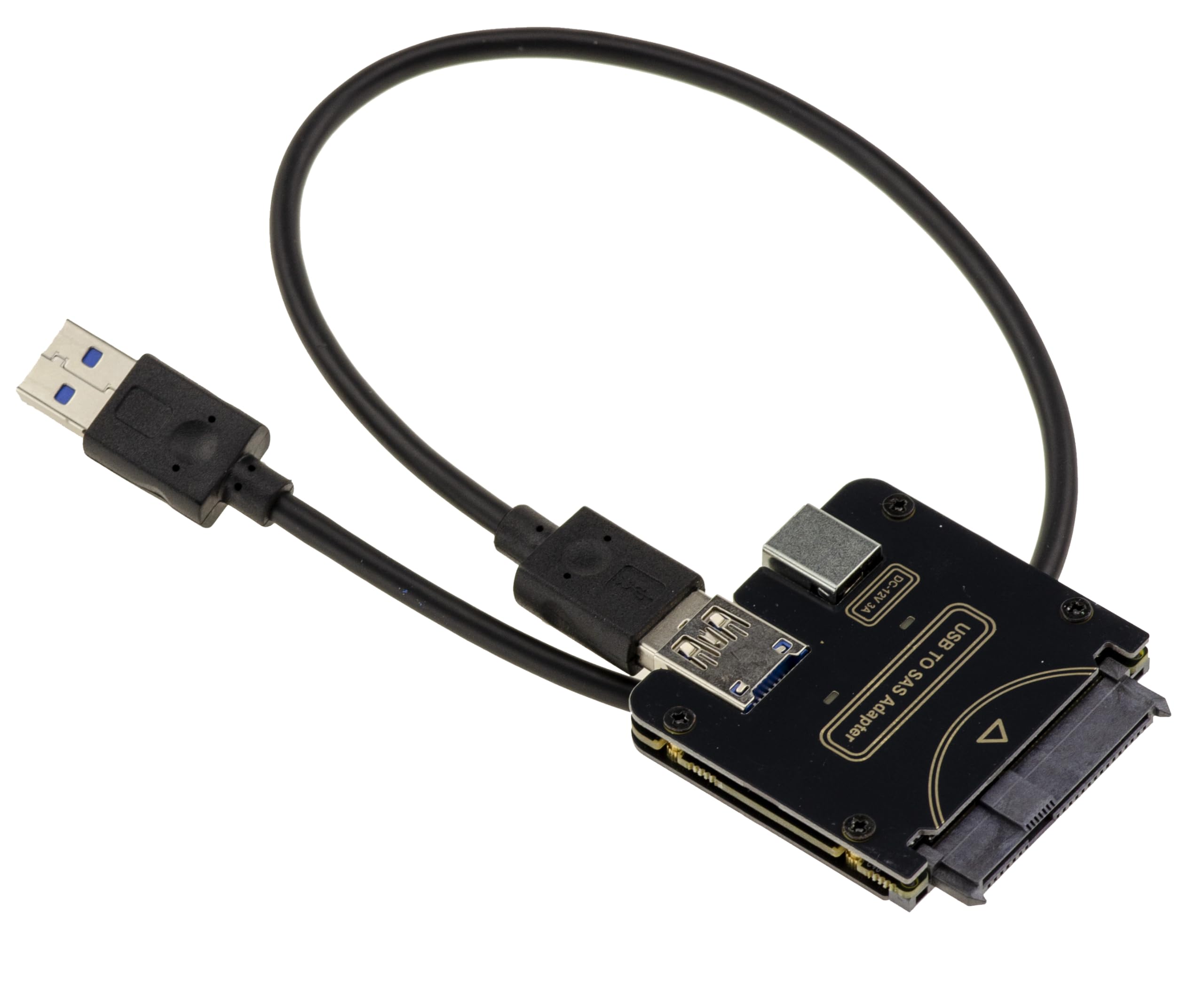 KALEA-INFORMATIQUE Adattatore convertitore per disco SAS 2,5 o 3,5 con connettore SFF-8482 a USB3.0 5G, venduto senza alimentatore