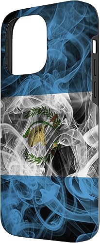 Miniatura 2 de Funda para iPhone 14 Pro Max con diseño de bandera de Guatemala con estética ahumada
