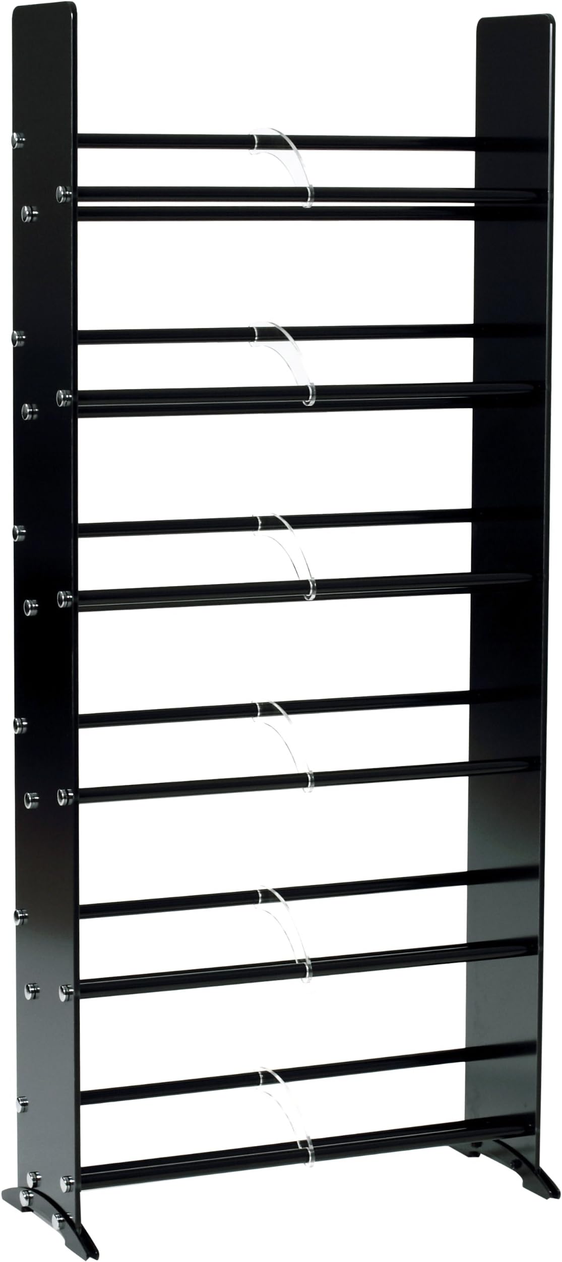 TransDeco TD319B Rack, 336 CD 234 DVD, Black/Chrome