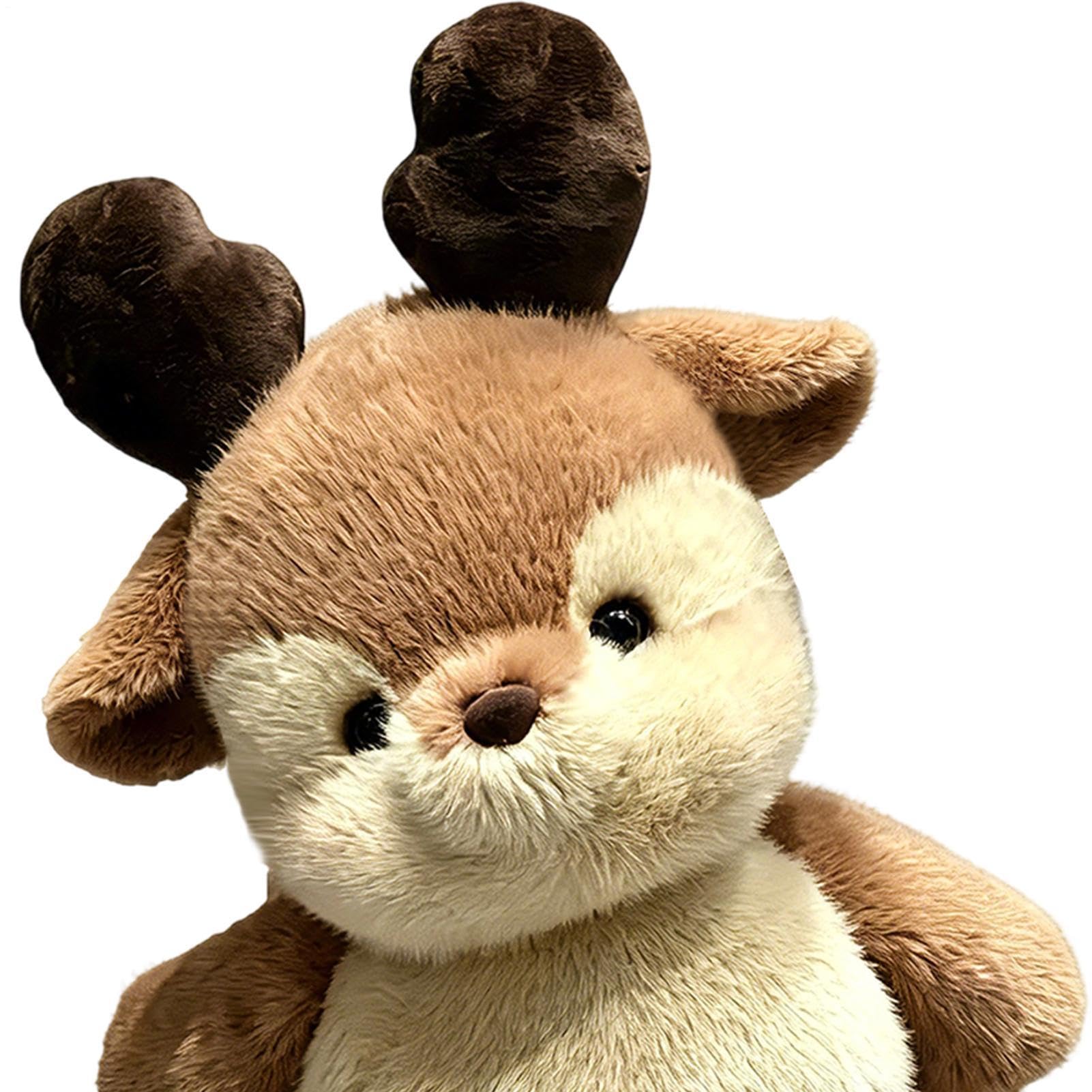 Peluche Di Renna Che Corre, Adorabile Animale Di Peluches Di Pelosa Che Corre Per Alleviare Lo Stress, Morbidi Cuscini A Forma Di Animale Per Divano, Auto, Per Uomini, Donne, Bambini E Adolescenti