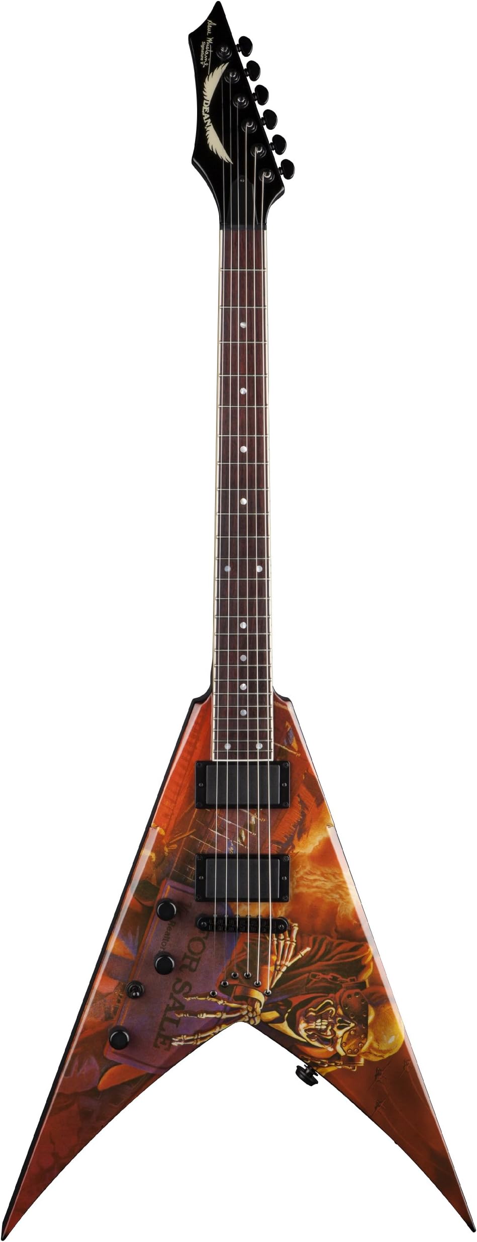 Dean VMNT PS L V Dave Mustaine Left Handed Electric Guitar, Peace Sells