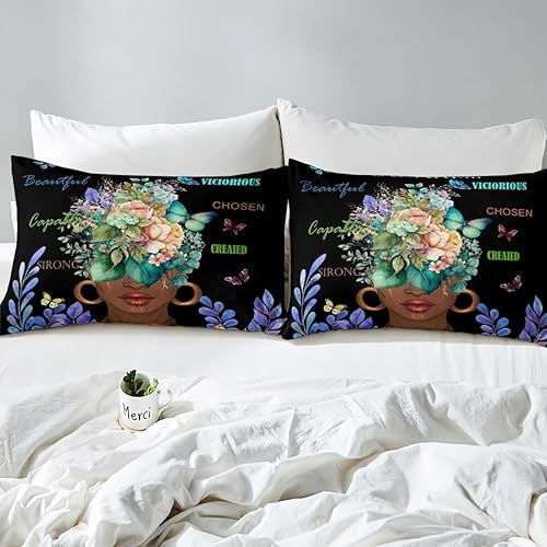 Miniatura 238 de Castle Fairy Juego de funda de edredón de cola de pez de sirena, tamaño Queen, juego de ropa de cama de escamas de sirena de acuarela arcoíris, 3