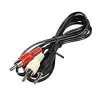 Vista 6 de HQRP Cable de audio estéreo RCA a 0.138 in compatible con Insignia NS-HZ503 Mini Plug Cord Y-Splitter 5 pies