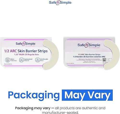 Miniatura 2 de Safe n' Simple Arco de barrera cutánea  Paquetes envueltos individualmente de 12 pulgada  Tiras de barrera cutánea hidrocoloide para ostomía