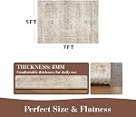 MontVoo-Area Rug 5X7 Rugs for Living Room-Beige Machine Washable Rug-Soft Living Room Rug-Vintage Non Slip Carpet-Rugs for Bedrooms Dining Room Living Room Office