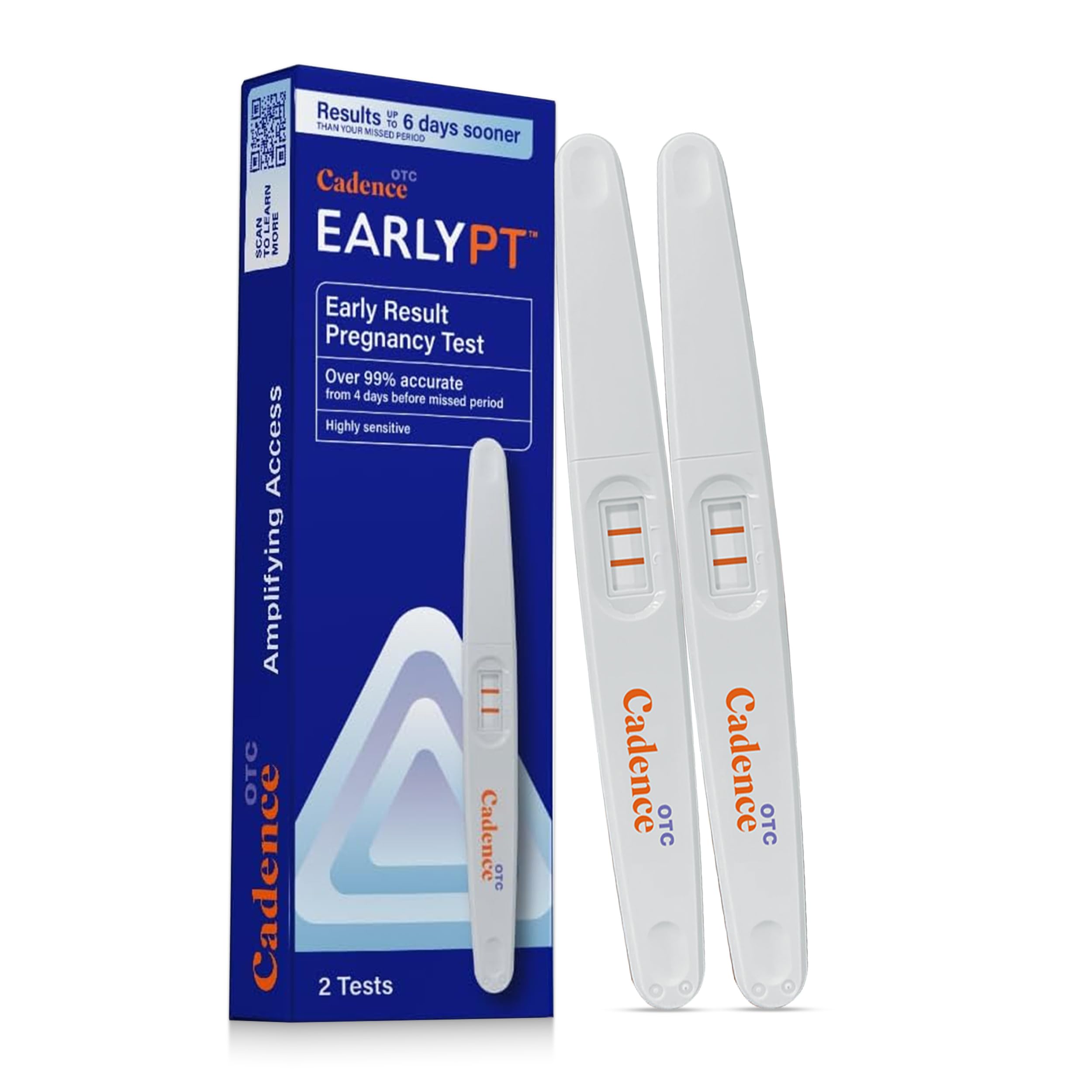 EarlyPT Early Result Pregnancy Test Strips, Over 99% Accurate, Clear Results in 5 Minutes, Highly Sensitive HCG Test Strips, Detect Up to 6 Days Sooner – Pack of 2