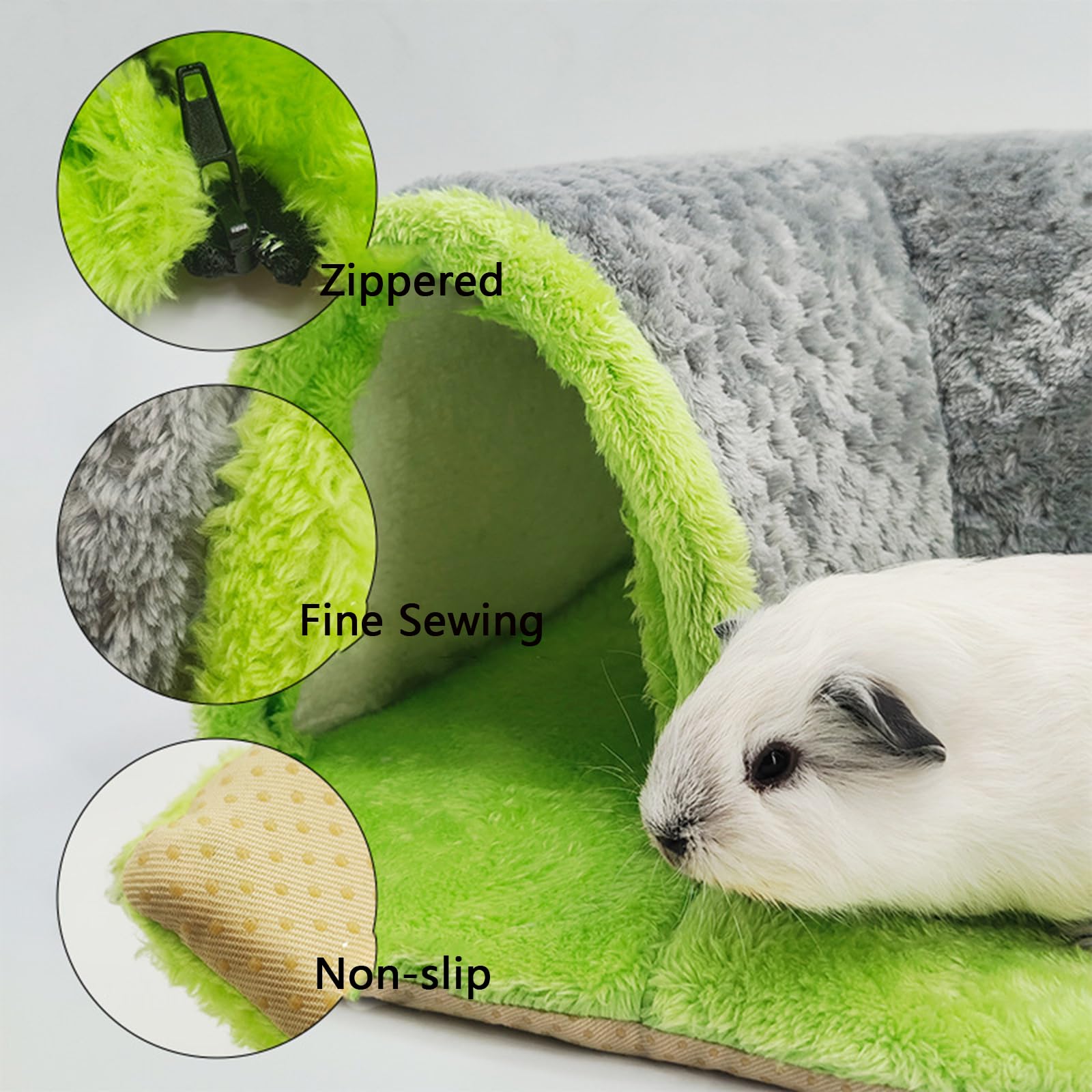 NagetierZusammenklappbar Meerschweinchen (Cavia Porcellus) Kuscheltunnel Für Kleintiere,34×34cm