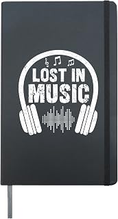 DJ Soundwave Artwork For Music Lovers Hardcover Journal, Black