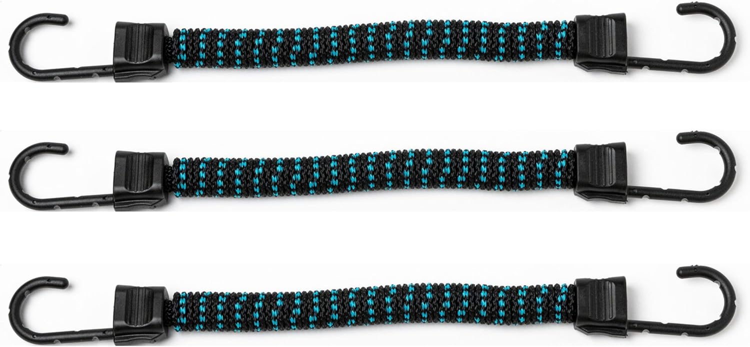 SuperBungee® Cords | 3 Pack of 8-Inch Cords That Stretch to Over 4 FEET