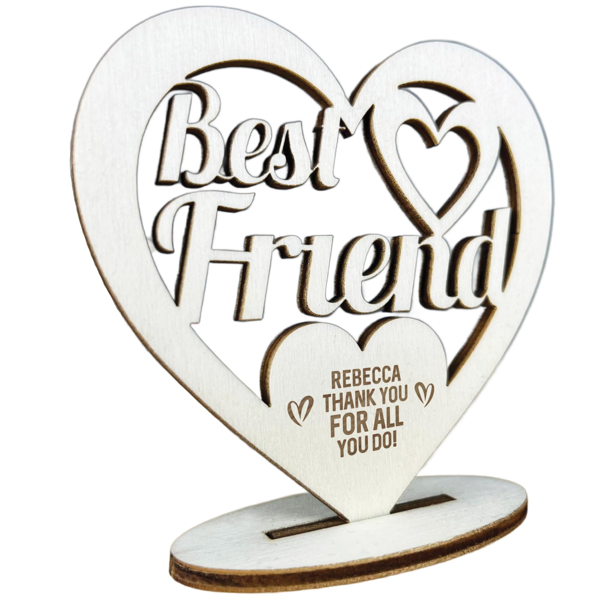 Red Ocean Personalised Gift For Best Friend Engraved Heart Friendship Gift For Women Birthday Gift For Her