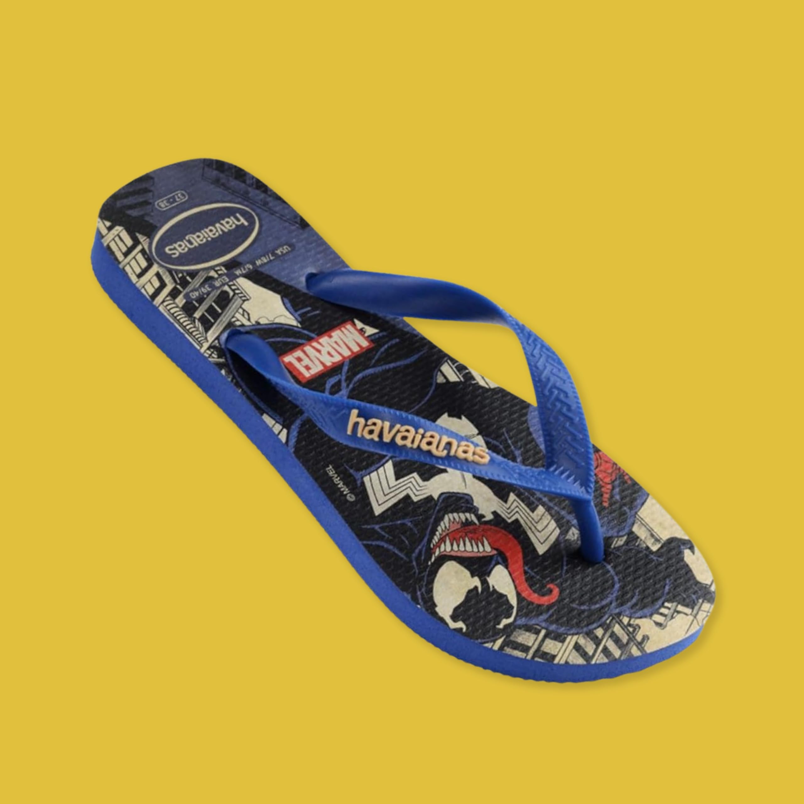 Havaianas - Top Marvel Classics, Chanclas Cómodas, Ligeras y Duraderas, Estampado de Cómics de los Superhéroes Marvel, Hombre