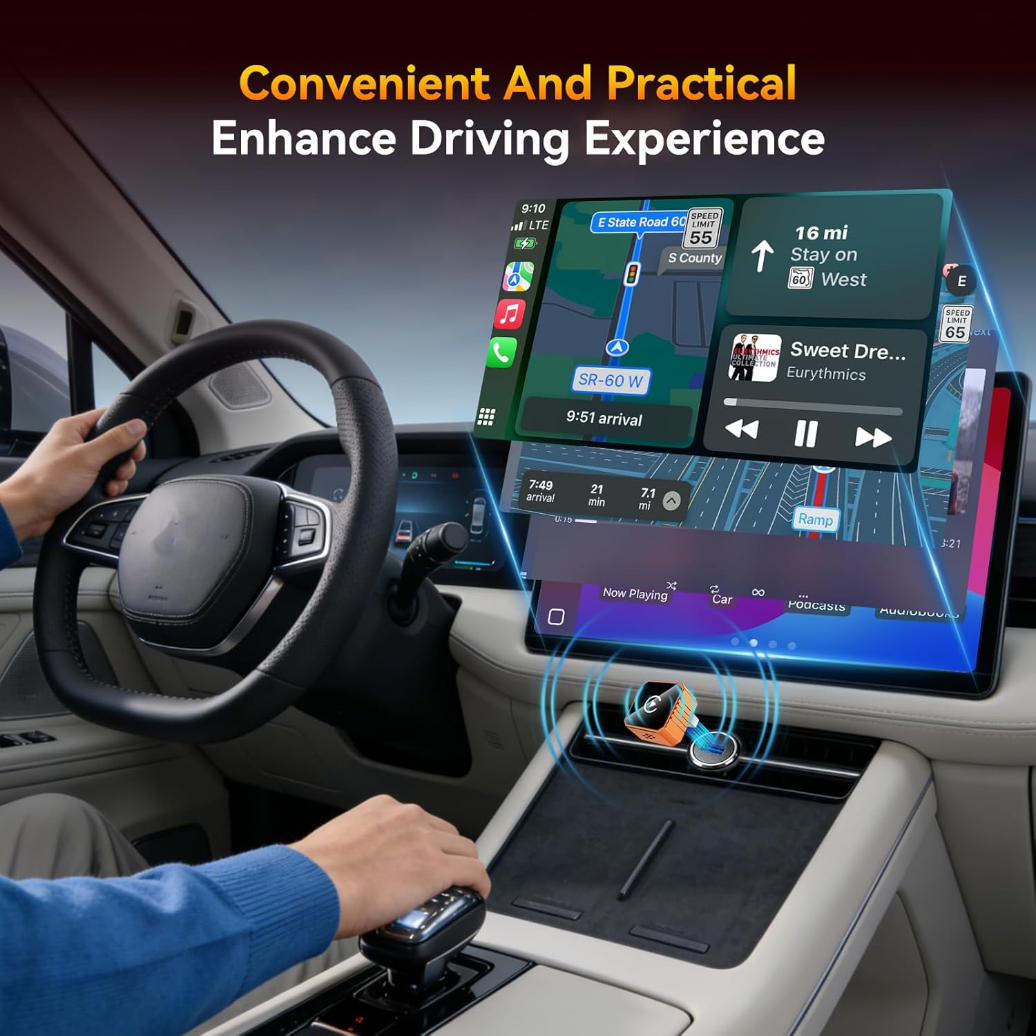 Wireless CarPlay Adapter for Apple Only, 2026 Upgrade Mini Aluminium CarPlay Adapter Converts Wired to Wireless CarPlay for iPhone, Plug & Play, Auto Connect Fast and Stable, with USB-C