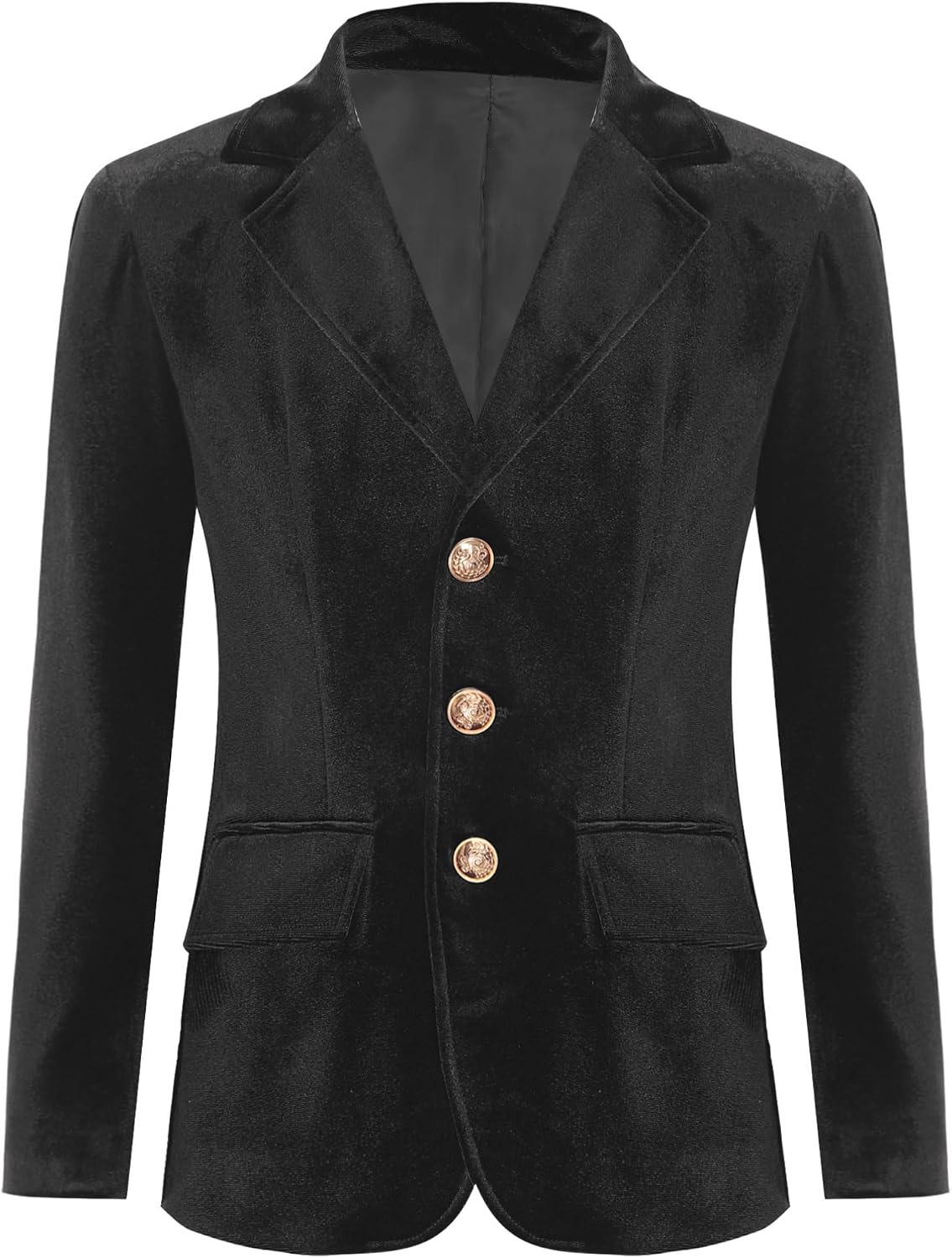 YiZYiF Boys Velvet Blazer Kid Tuxedo Formal Suit Jacket Sports Coat for Birthday Party