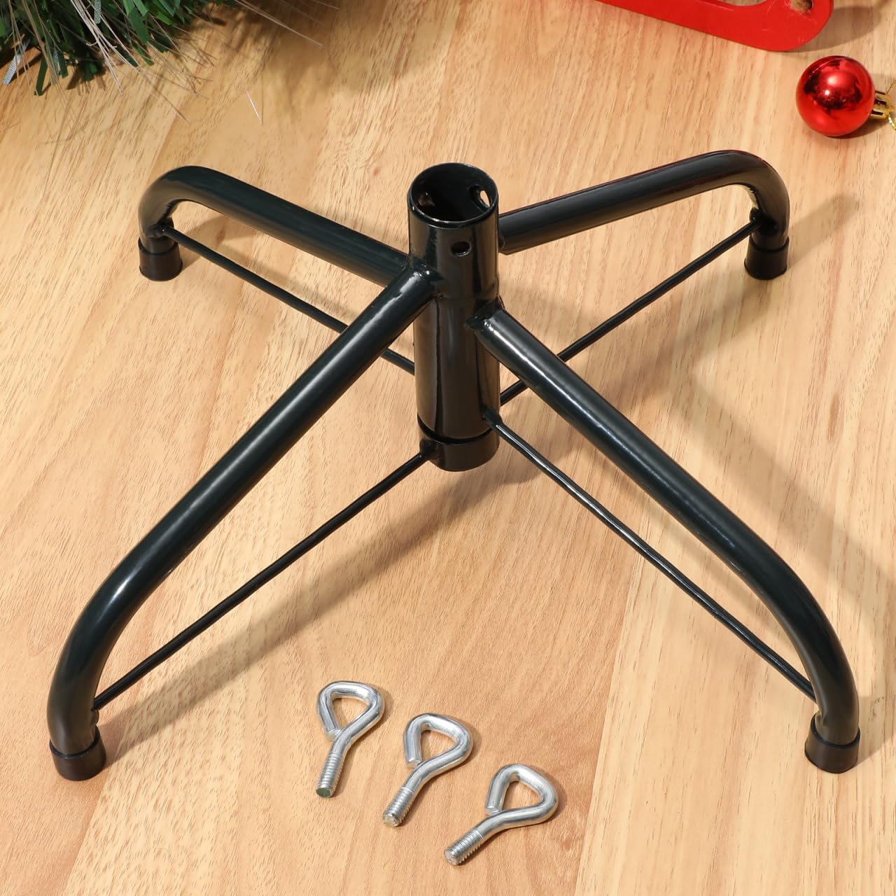Christmas Tree Stand Bracket Metal Holder for Artificial Xmas Tree Sturdy and Stable with Screw Fixing for Easy Setup