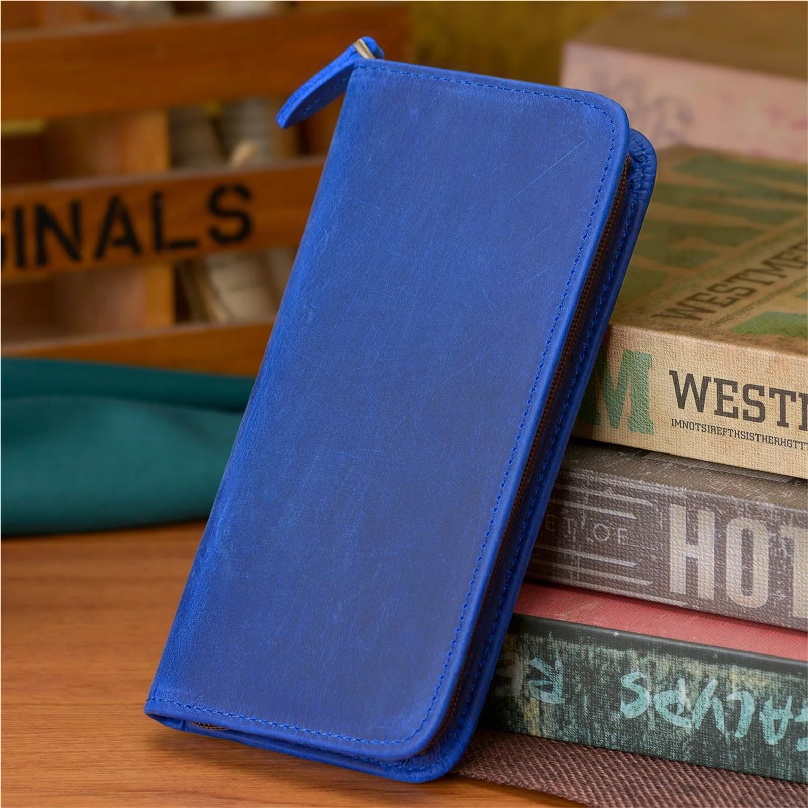 Estuche Cuero Portapluma estilográfica de Cuero Vintage 3 Ranuras, Hecho a Mano
