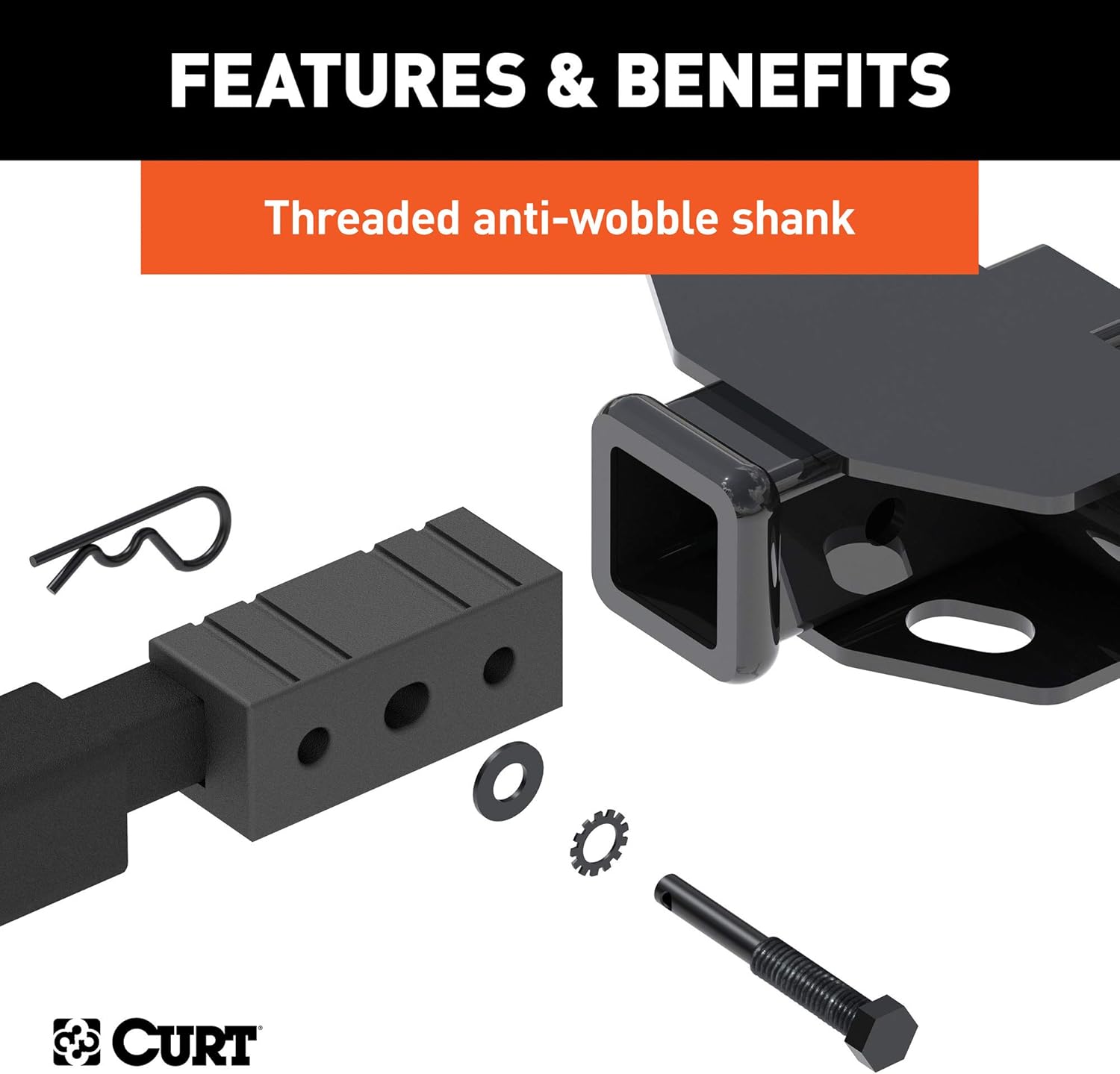 CURT 18029 Trailer Hitch Bike Rack Mount, Fits 1-1/4, 2-Inch Receiver, 2 Bicycles : Sports & Outdoors