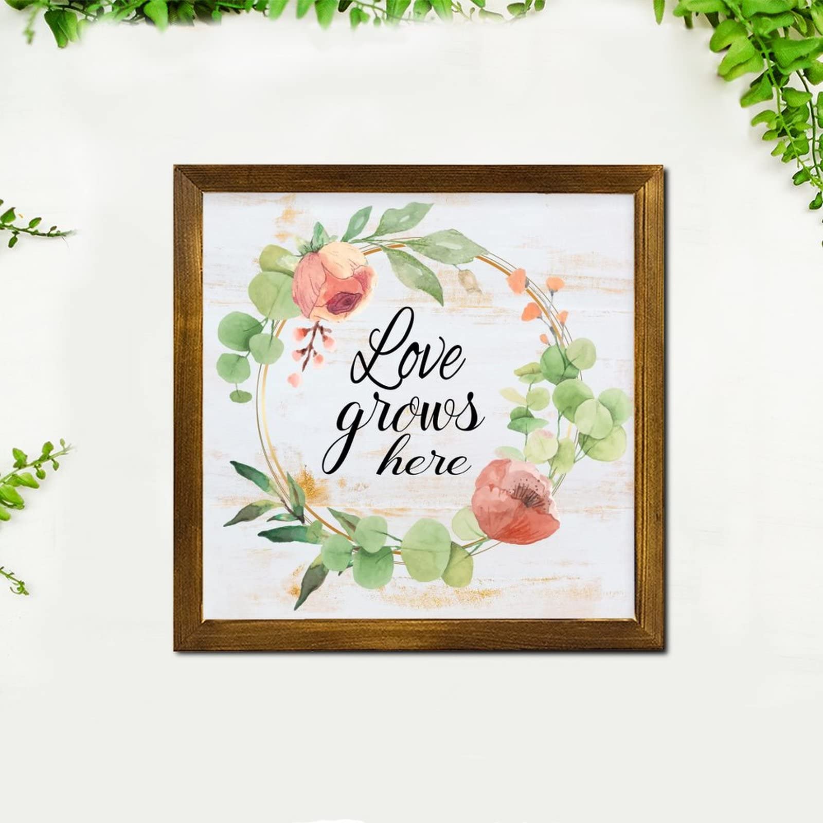Love Grows Best in Little Houses Sign - Script – Modern Rustic Home