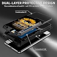 Vista 7 de Funda tipo cartera para Samsung Galaxy A32 5G con ranura para tarjetero, funda con tapa híbrida de doble capa, resistente, a prueba de golpes, funda