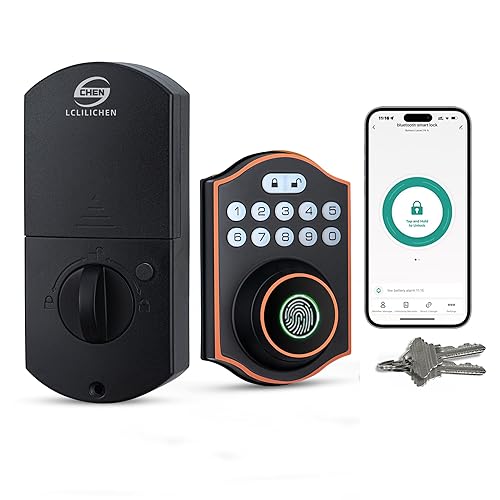 Smart Fingerprint Door Lock, Keyless Entry Deadbolt with Electronic Keypad,
