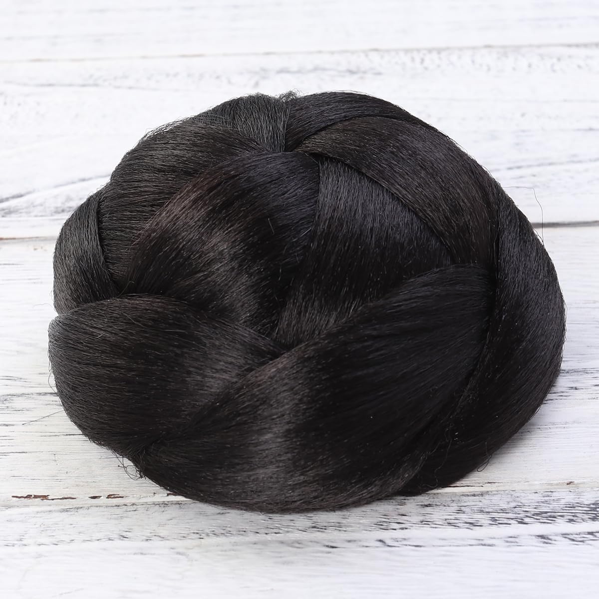 FRCOLOR Braided Hair Chignon Bun Claw in Hairpiece Synthetic Wavy Hair Extension for Women Easy Diy Hairstyles Travel and Special Occasions - Image 4