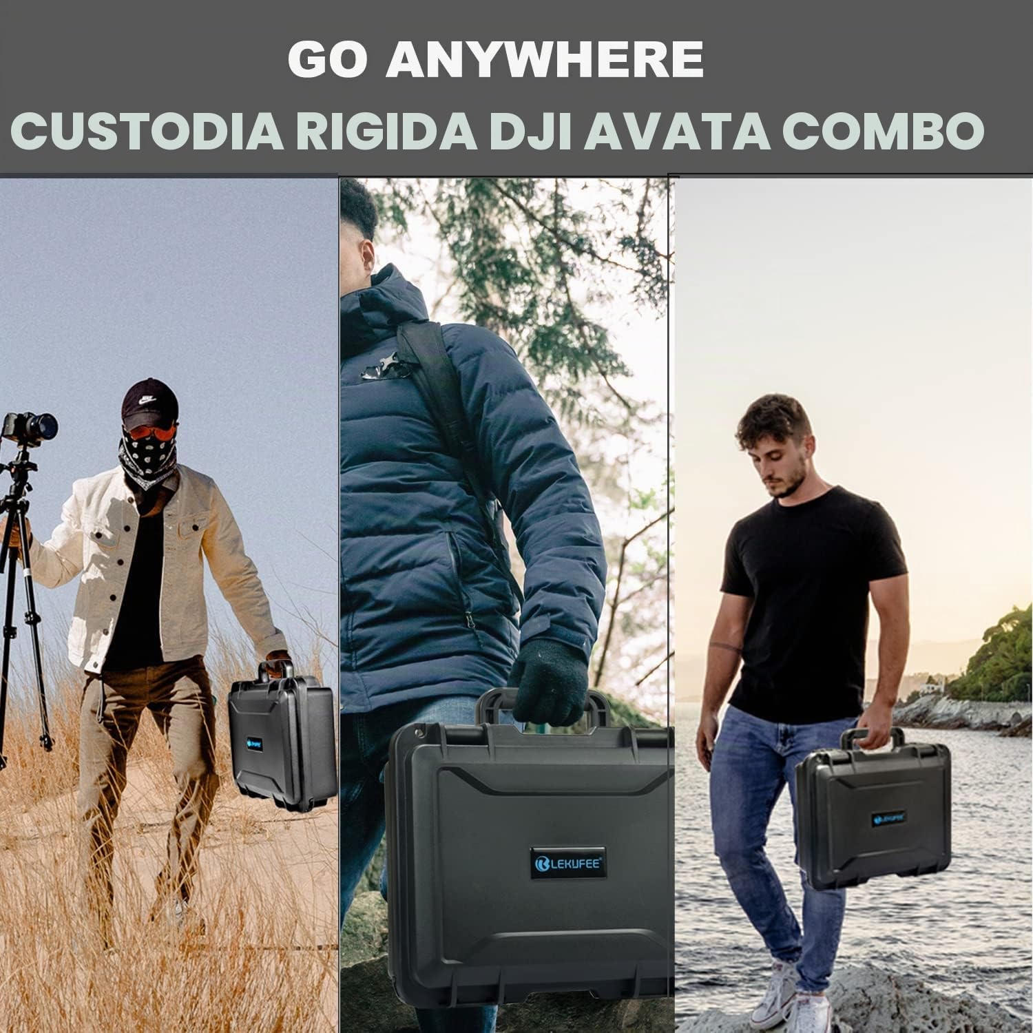 LEKUFEE Valigetta per DJI Avata 1 Explorer,Pro Combo,Fly Smart Combo,DJI Goggles 2/Goggles Integra/FPV Goggles V2 e Accessori (Solo Custodia)