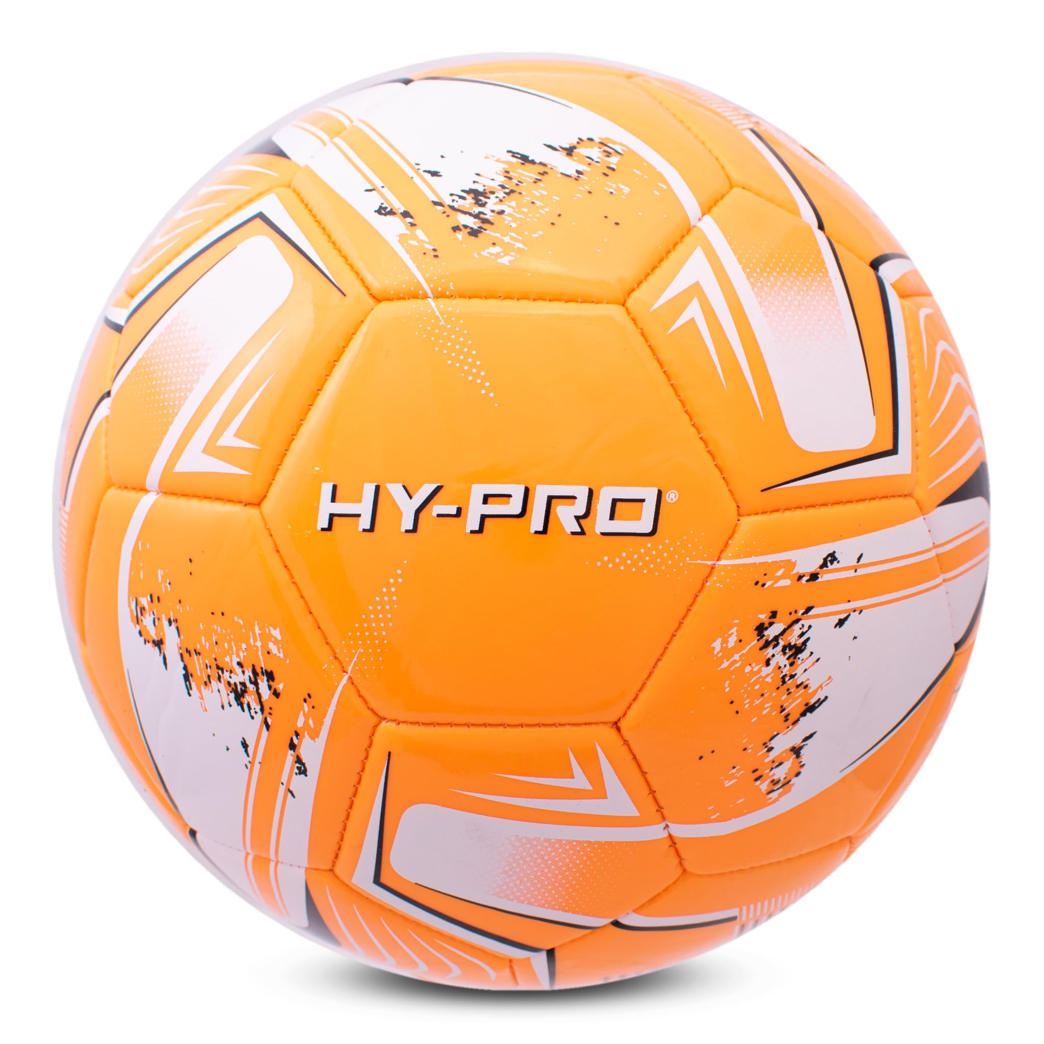 Hy-Pro Turbine Football - Size 5 with PVC for Enhanced Grip - Ideal Match Football for Training & Matches in All Weather Conditions, Orange